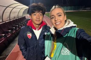 青年欧冠首战破门！17岁万项赛后英文受访：首秀进球非常开心