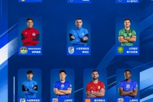 中超6月-7月最佳阵:泽卡、奥斯卡、布尼亚明领衔锋线 斯坦丘在列